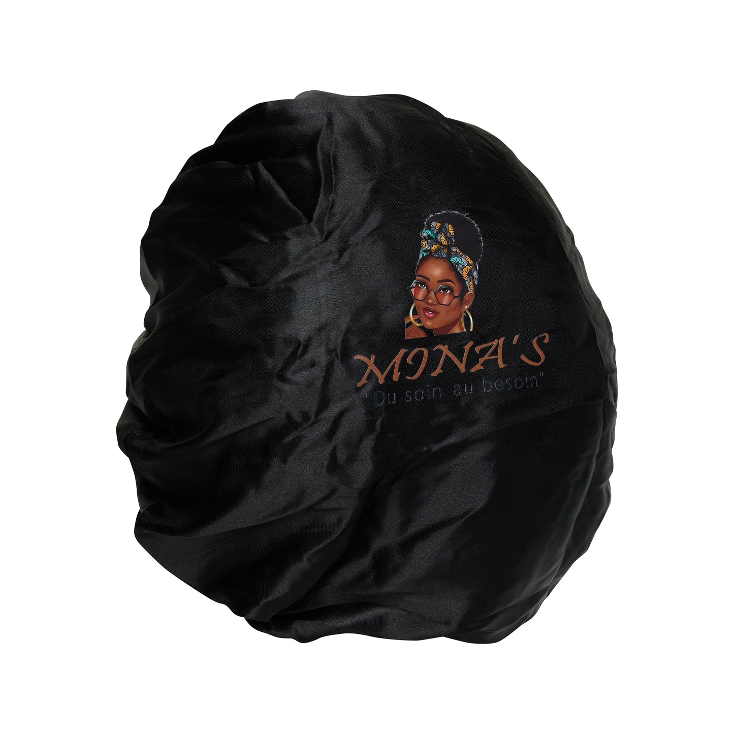 Bonnet en satin – Extra large, double couche, réversible, réglable, pour cheveux