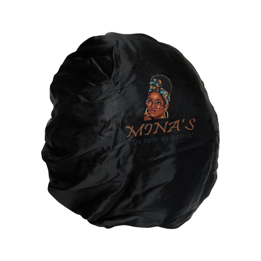 Bonnet en satin – Extra large, double couche, réversible, réglable, pour cheveux